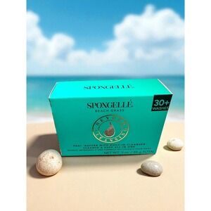 Spongellé Beach Grass Pedi Buffer w/‎ Cleanser 30+ Washes NIB